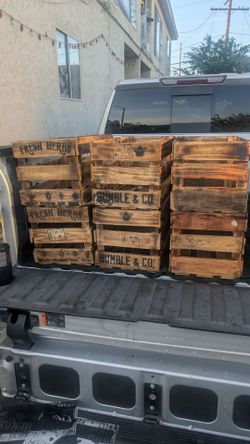 Wood crates burn wood crates western cowboy party event rustic real wood crates