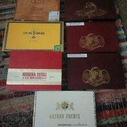 LOT OF 7 EXCELLENT CONDITION CIGAR BOXES