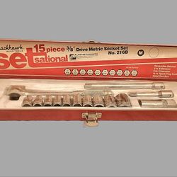 3/8 inch drive, 6 point HEX Socket Set 