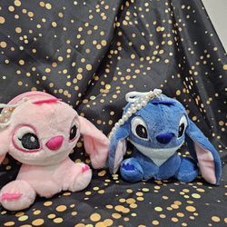 NEW Stitch $12 Both  Coin Purse Keychain With Wristlet 