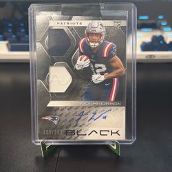 2025 PANINI BLACK FOOTBALL TreVeyon Henderson ROOKIE DUAL PATCH AUTO RC /149