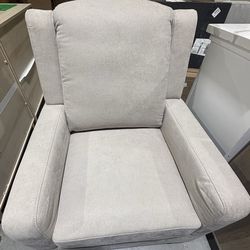 Baby Relax Addison Swivel Gliding Recliner - Beige: Modern Upholstered Foam, Wood Frame, Maximum Weight Capacity 225 Lbs