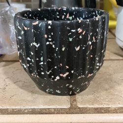 Small Speckled Splashed Ceramic Pot Planter 