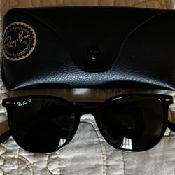 Ray-Ban Elliot Sunglasses RB 2197 Shiny Black Polarized Glass 52mm with Case