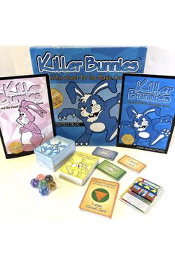 Killer Bunnies Quest Magic Carrot Blue Starter Deck Yellow Booster Complete 2011