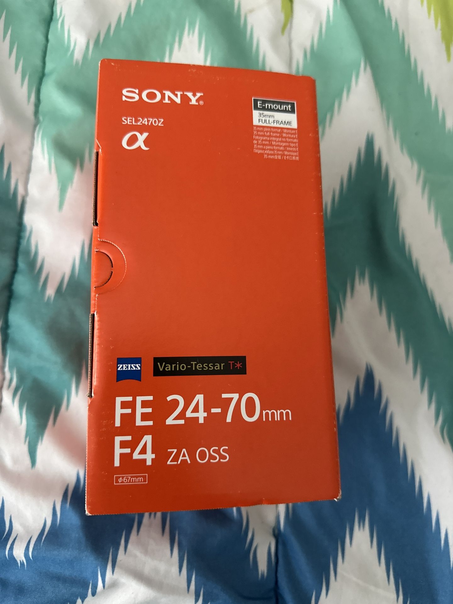 Brand New Sealed Sony FE 24-70mm F4 ZA Zeiss Vario-Tessar T* OSS E-Mount Lens SEL2470Z Graduation Wedding Birthday Celebration Pictures