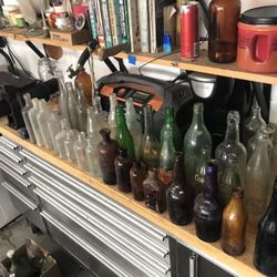 Old Glass Bottles  , Make Offer Or Trade For Any Sports Cards ! 