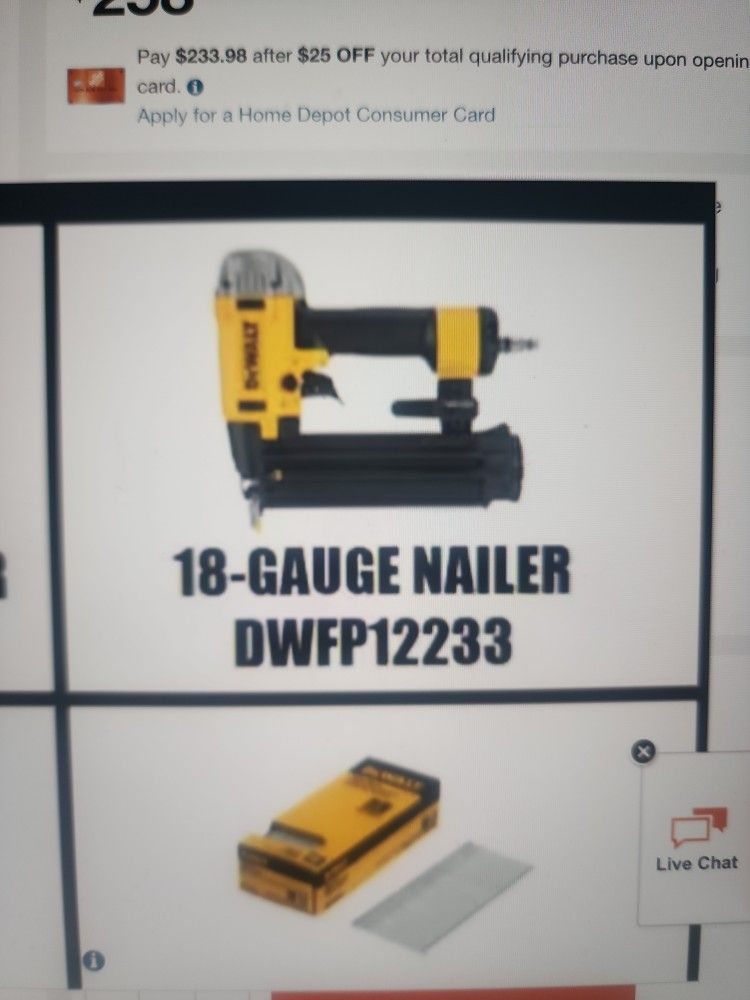 Dewalt Gauge Brad Nailer