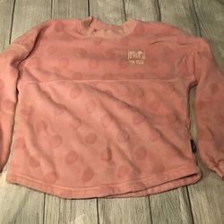 Walt Disney World Spirit Jersey Fuzzy Pink Child Size Large 11/12 