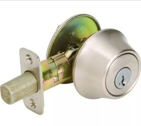 Brand New Kwikset Single Cylinder Deadbolt Satin Nickel 966-575 With 2 Keys