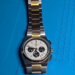 Tissot 1853 PRX  Chronograph Gold & Silver Panda