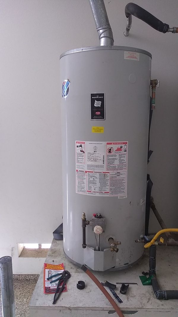 This is a Bradford White hydrojet hot water heater 75 gallon retails