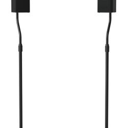 *NEW* SANUS Speaker Stands Pair for Satellite & Bookshelf Speakers up to 3.5lbs – 10” Height Adjustment – Includes L-Shaped Bracket