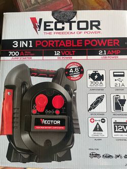 Vector 3-in-1 Portable Jump Starter 700A