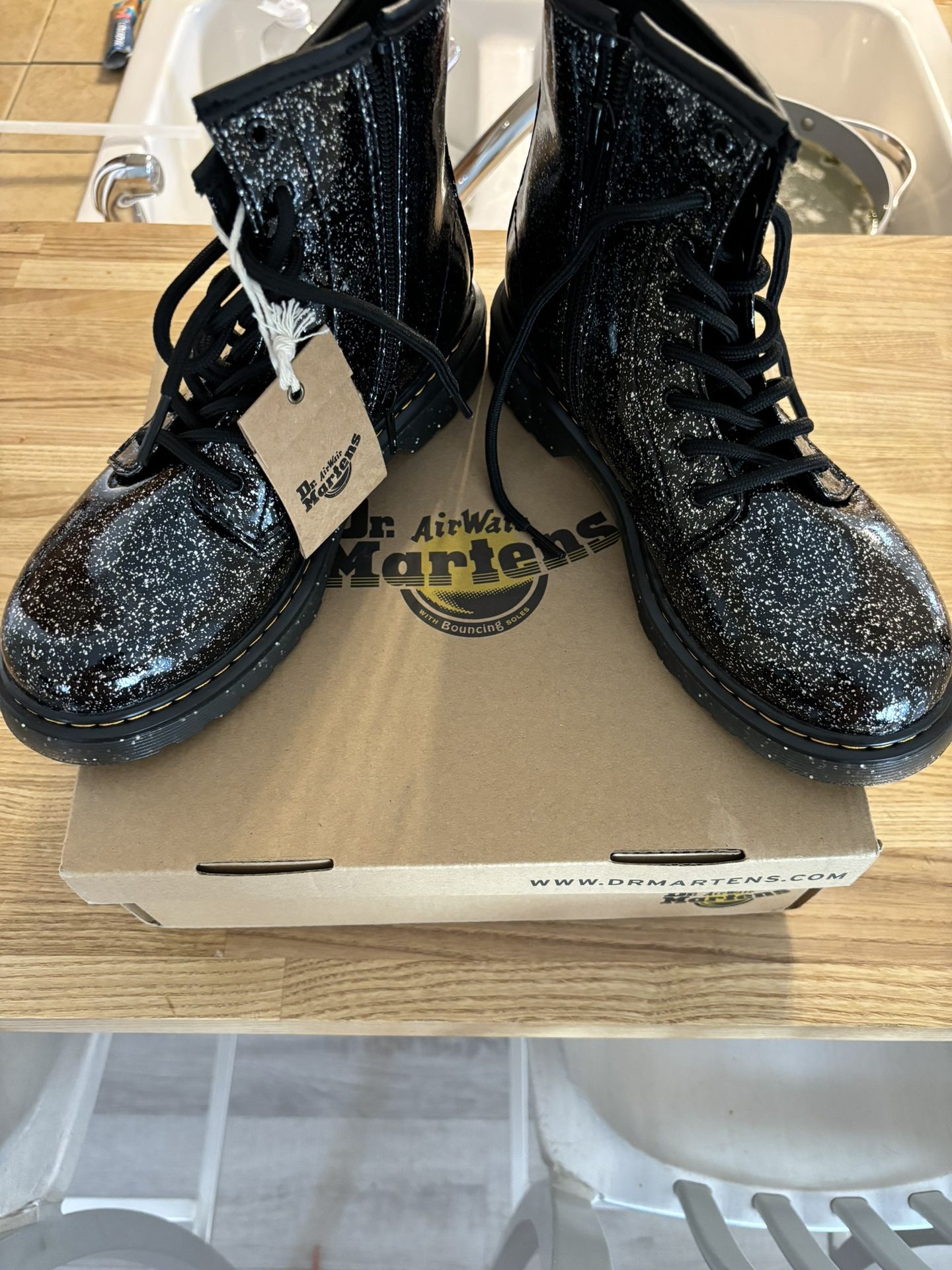 Little Girls Doc Martens Cosmic Glitter