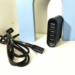 New 5-Port USB Desktop Power Station Hub (with Power Cable)