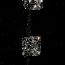 6mm 1ct asscher cut s925 earring