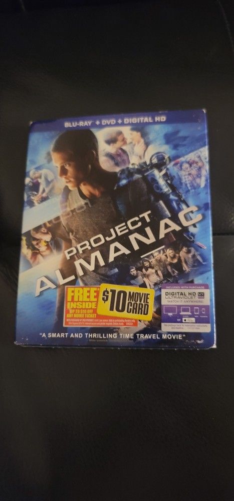 $5 BLU RAY MOVIE. PROJECT ALMANAC. BLU RAY / DVD ONLY. NO DIGITAL. $5 OR TRADE FOR A MOVIE TITLE I DO NOT ALREADY OWN.