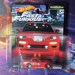 Hot Wheels Premium Fast & Furious Original Fast 3/5 '95 Mazda RX-7 w/ Protector