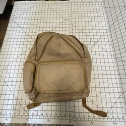 Unique Leather Canvas Something Type Backpack 