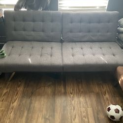 Nice gray couch for small living area