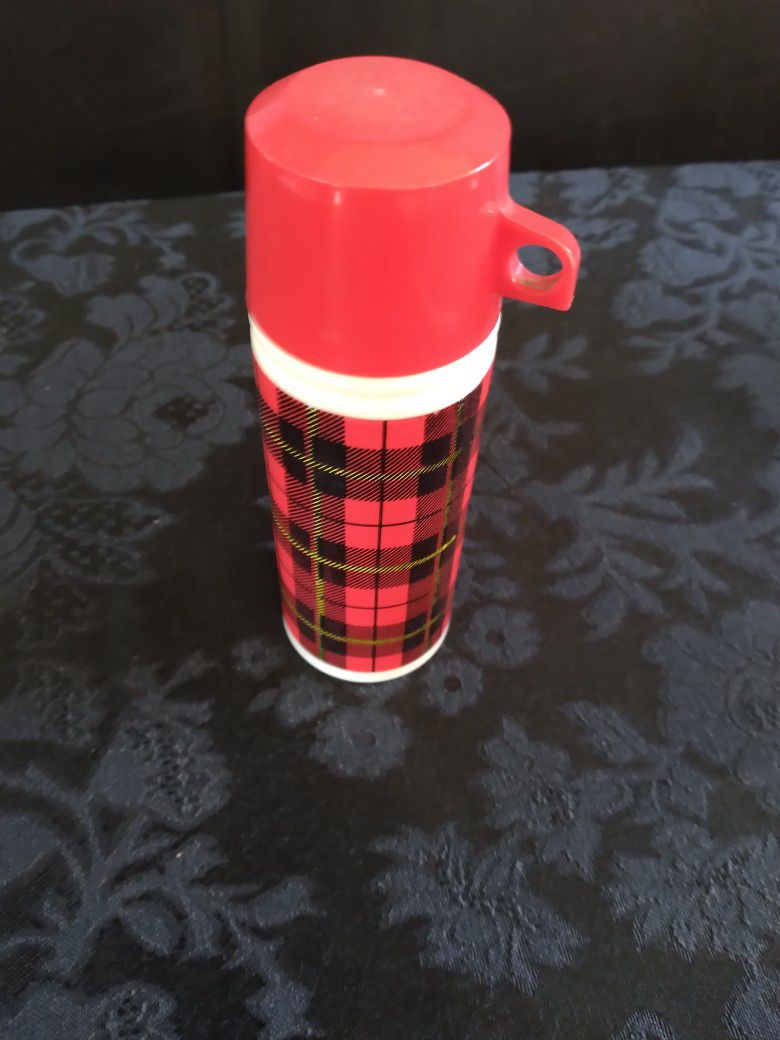 Vintage Avon Red Plaid Thermos Decanter for Sale in Norwalk, CA