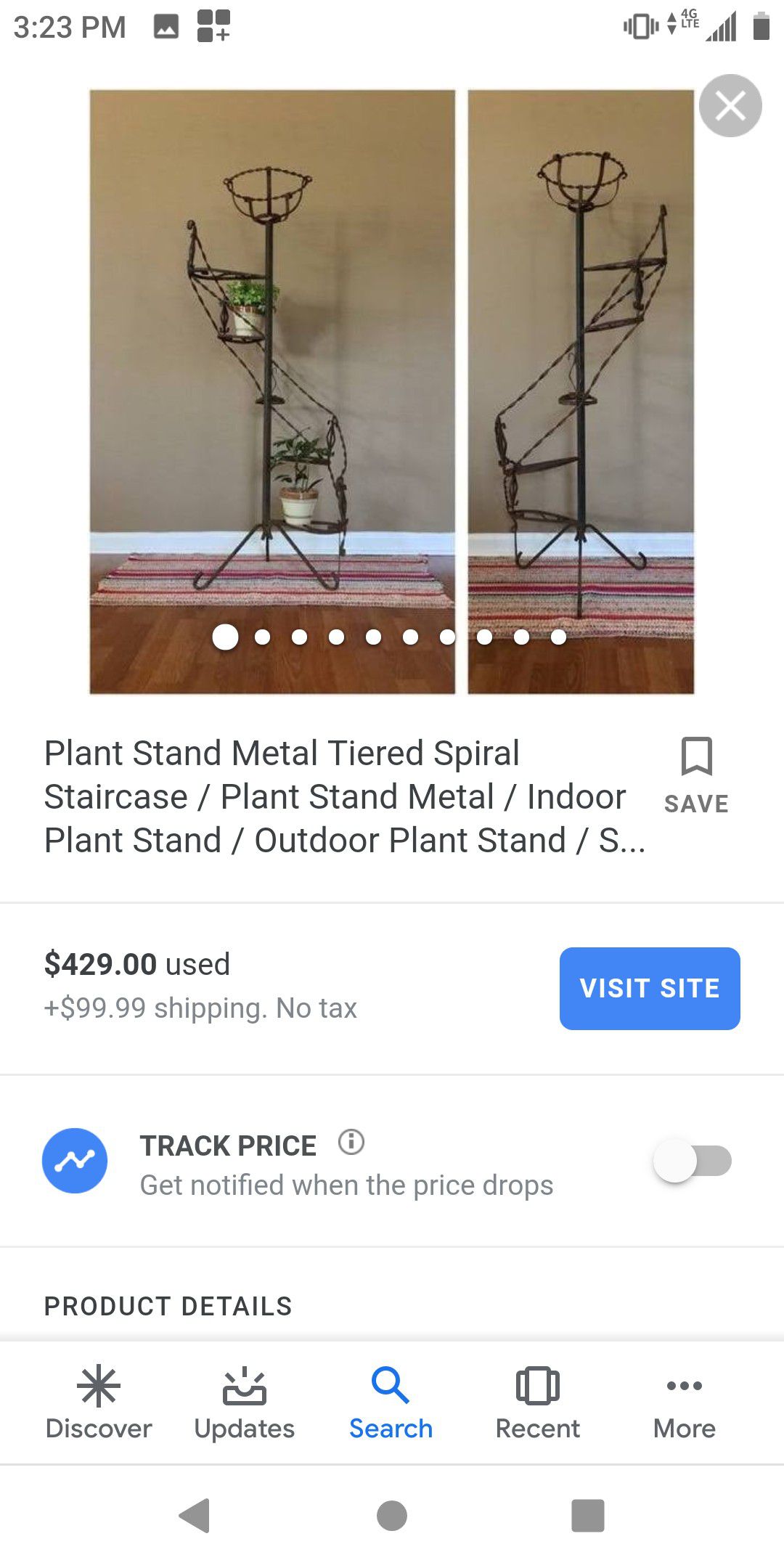 Spiral Metal Plant Stand (Make me an offer)