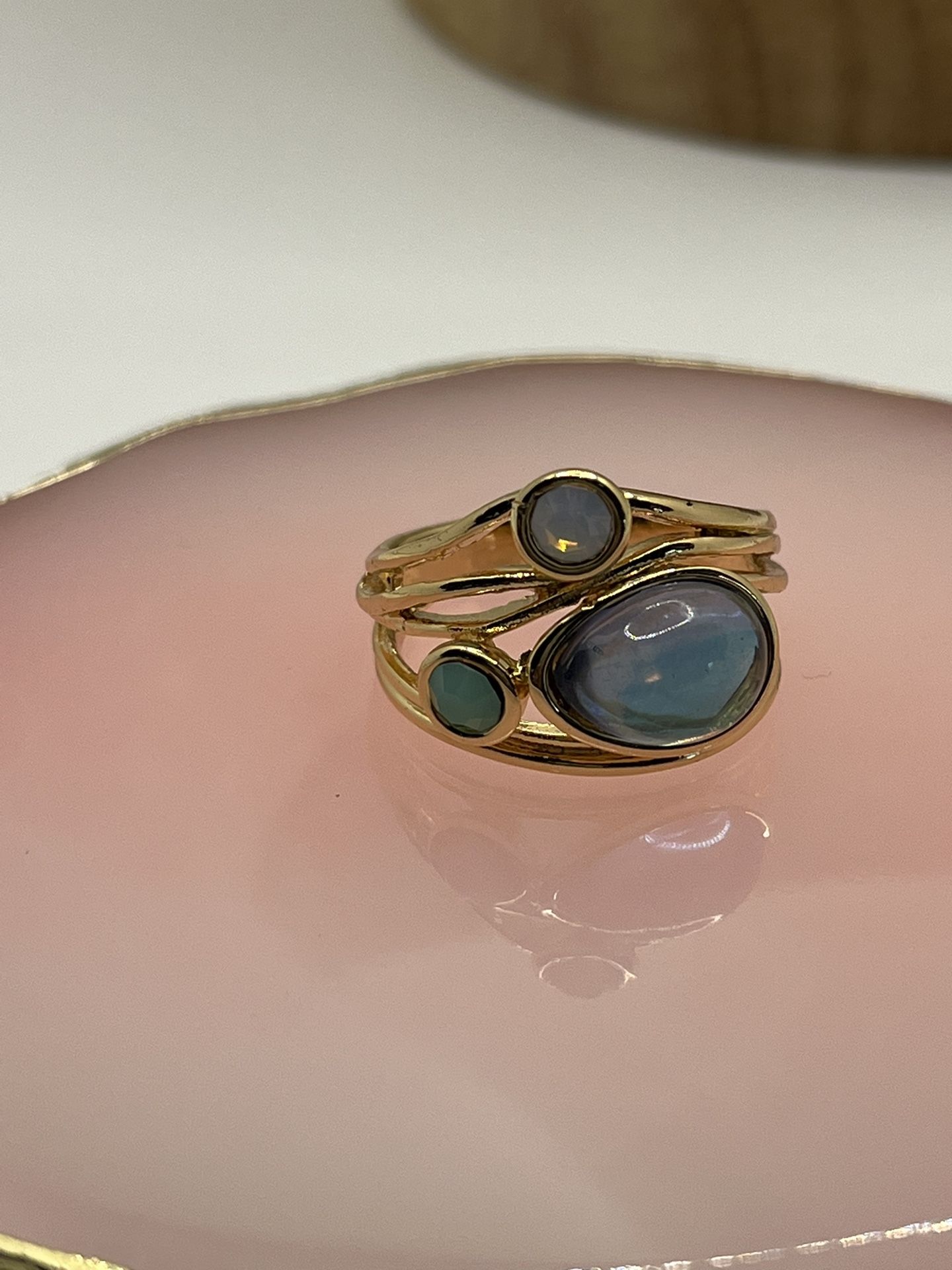 Moonstone Bezel Ring- Size 8- New