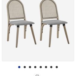 CC015-2p Casual Linen Upholstered Dining Side Chair (Wood Frame)