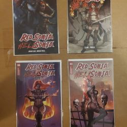 Red Sonja Hell Sonja #1-4 NM complete series Dynamite Comic Books Bagged Boarded