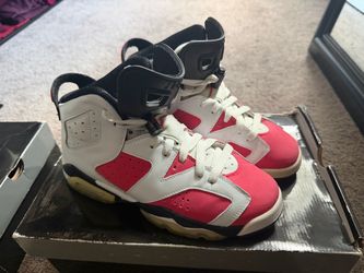 Nike Air Jordan 6 White/Coral Rose (Pink) / Black  5.5y