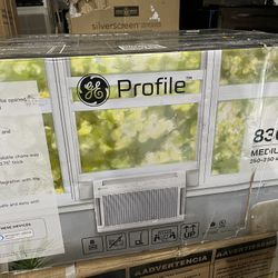GE Profile Clear View Ultra Quiet 8,300 BTU 115V Window Air Conditioner Cools 350 Sq. Ft. Quiet in White