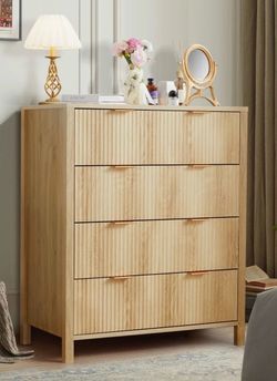 Natural Wood Fluted Dresser (2)