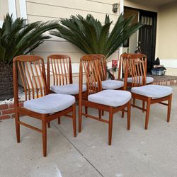 mid century dining chair set
