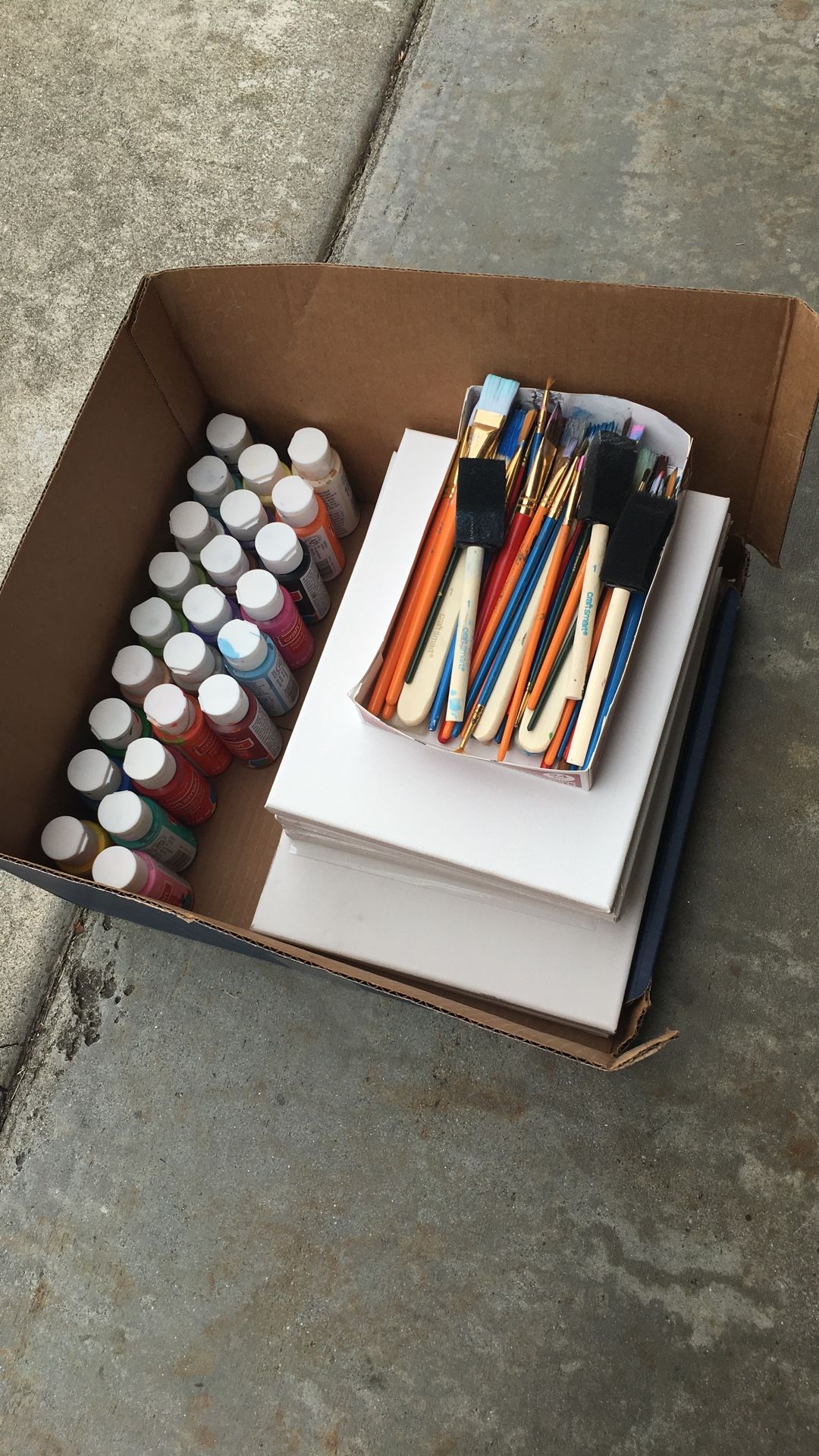 Box Of Painting Supplies