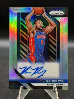 Bruce Brown 2018–19 Prizm Silver Rookie Auto – Pistons