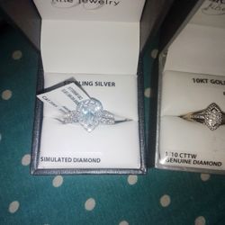 925 Silver With Lab Created Diamonds Weeding Set 