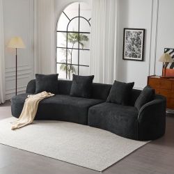 New Curved Sectional. Multiple Colors. 126”x46”Dx25.5”H. Free Delivery!