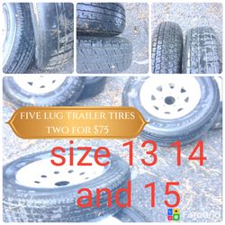 Trailer tires $75 for two