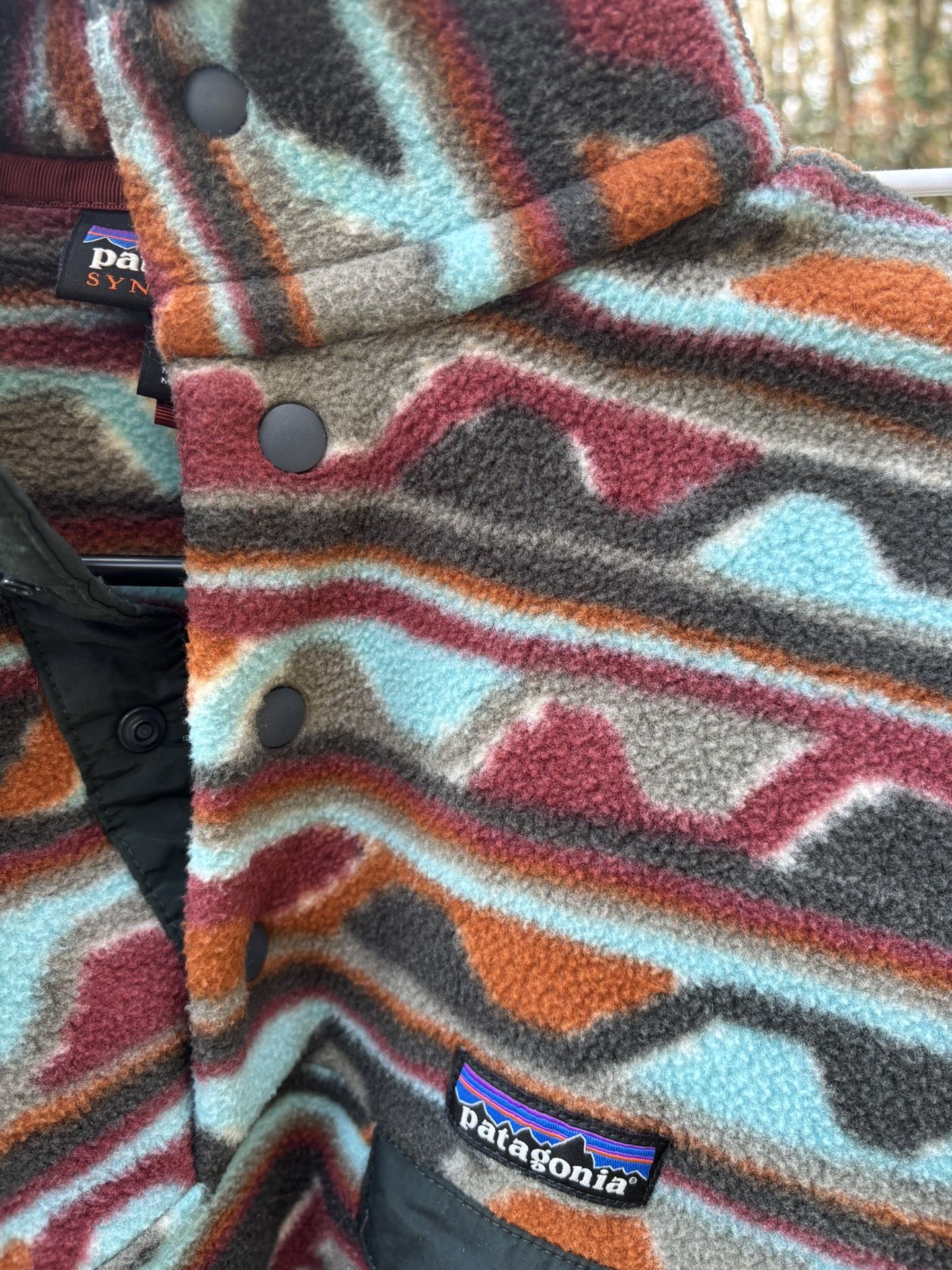 Patagonia Synchilla Men’s S Snap T Fleece Pullover Aztec Print Jacket