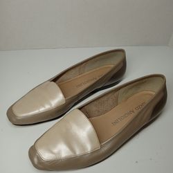 Enzo Angiolini Liberty Leather Flats SIZE 8 GRAY