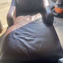 Leather Chaise