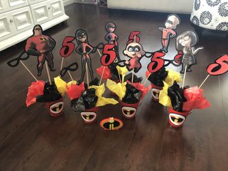 Incredibles Party Decor Centerpieces