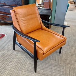 Copper Leather Arm Chair

