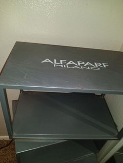 Alfaparf Milano metal storage shelving display