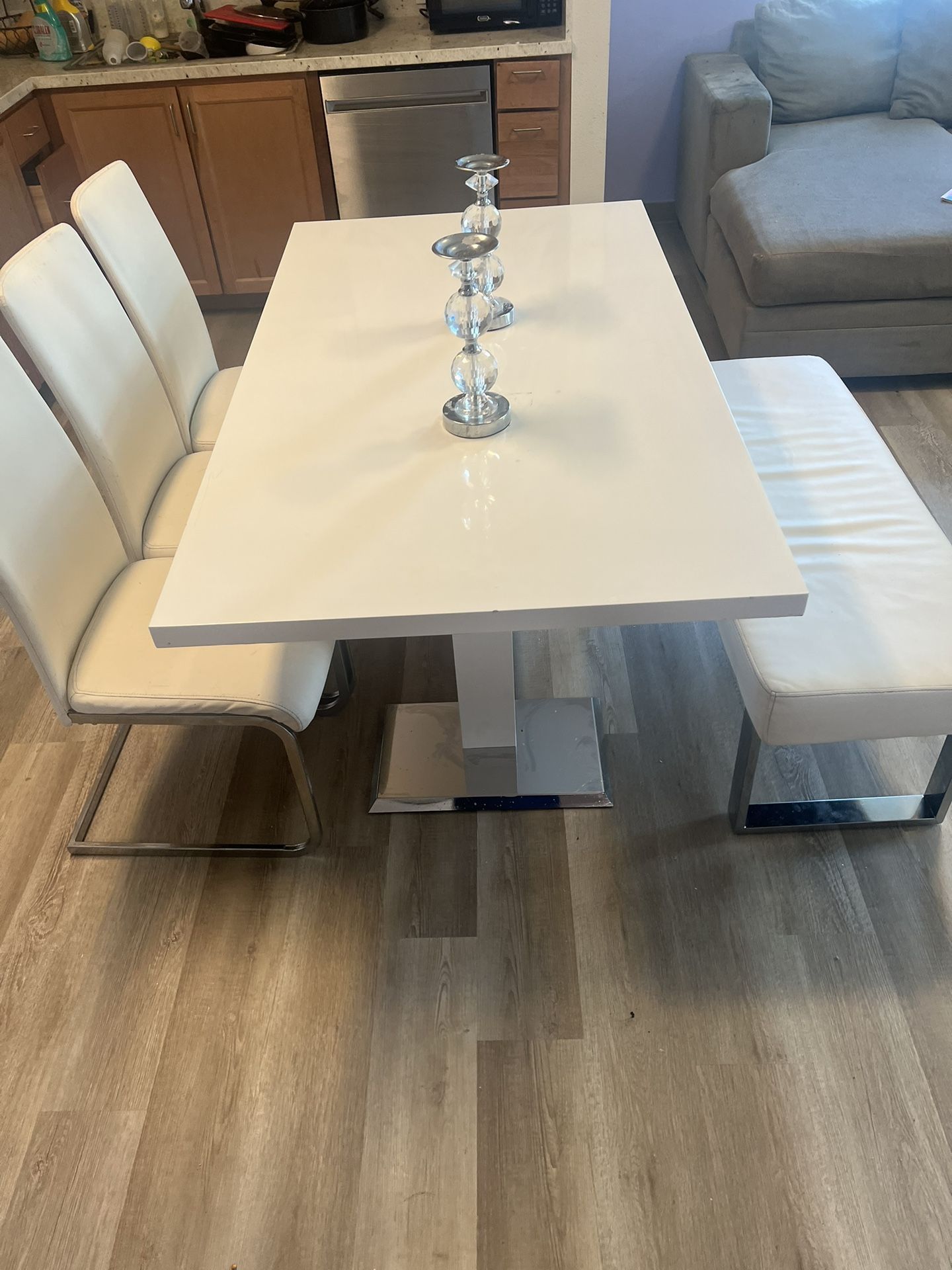 FREE TABLE, Chairs And Candle Holders 