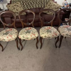Beautiful Antique  Mahogany Balloon Back Chairs
