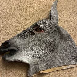 Deluxe Realistic Donkey full overhead latex mask