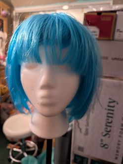 Light Blue Wig Short Hair