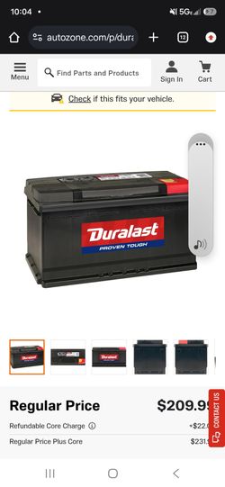Duralast car battery